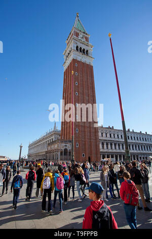 St Mark's Campanile / Bell Tower. Venice, Italy Stock Photo