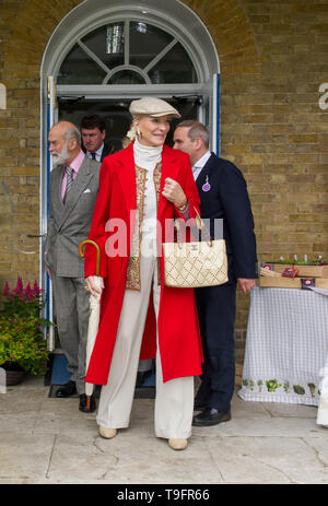 Windsor, Berkshire, UK. 14th July, 2012. Prince and Princess Michael of Kent attend the annual Royal Windsor Rose and Horticultural Society Summer Show set in the grounds of St George’s School, Windsor Castle. Prince and Princess Michael of Kent met members of the Society’s Committee together with some of the members, stall holders and guests. Credit: Maureen McLean/Alamy Stock Photo