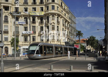 Tramway Nizza, Liberation Stock Photo