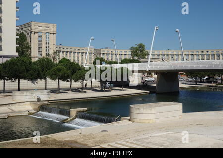 Antigone ist ein Stadtteil von Montpellier, entworfen vom katalanischen Architekten Ricardo Bofill 1978-1983 unter der Leitung von Bürgermeister von M Stock Photo