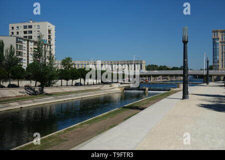 Antigone ist ein Stadtteil von Montpellier, entworfen vom katalanischen Architekten Ricardo Bofill 1978-1983 unter der Leitung von Bürgermeister von M Stock Photo