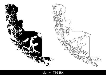 Magallanes Region Republic of - Magallanes Region Republic Of Chile Administrative Divisions Of Chile Map Vector Illustration Scribble Sketch Magallanes And Chilean Antarctica Ma T9gerk