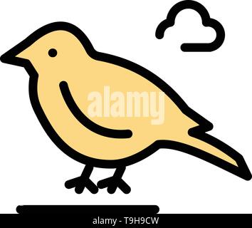 Bird, British, Small, Sparrow Business Logo Template. Flat Color Stock Vector
