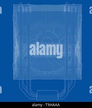 Cpu Coller Concept. Vector Stock Vector