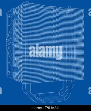 Cpu Coller Concept. Vector Stock Vector