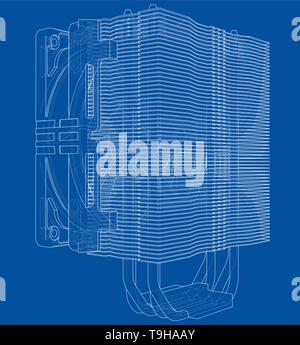 Cpu Coller Concept. Vector Stock Vector