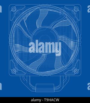 Cpu Coller Concept. Vector Stock Vector