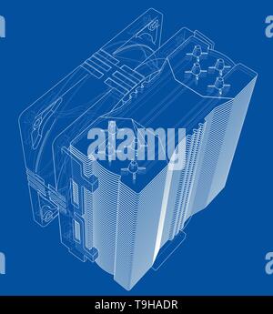 Cpu Coller Concept. Vector Stock Vector