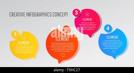 Infographic design business circle template with options for brochure, diagram, web design Stock Vector