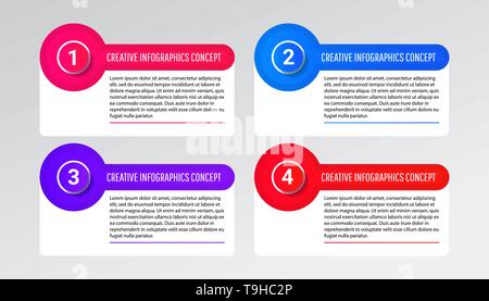 Label infographic design elements of infographics for brochure, diagram, web design Stock Vector