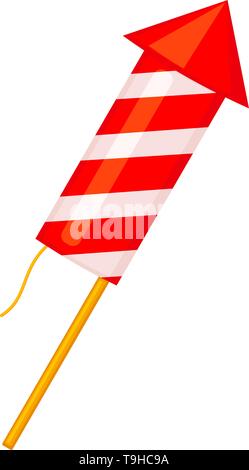 Colorful cartoon firework rocket Stock Vector