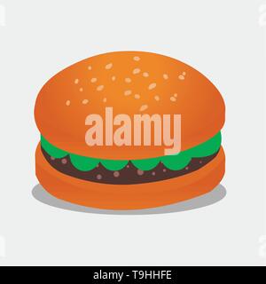 burger vector symbol illustration Stock Vector