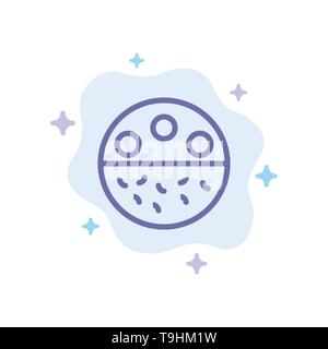 Bone, Calcium, Mineral, Skincare, Strength Blue Icon on Abstract Cloud Background Stock Vector