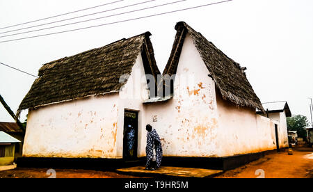 View to Besease Traditional Asante Shrine 08 - november 2015 Ejisu, Kumasi, Ghana Stock Photo