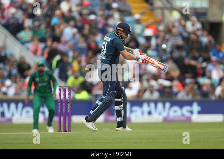 Leeds, UK. 19th May, 2019. Jonny Bairstow of England batting during the 5th Royal London One Day International match between England and Pakistan at Headingley Carnegie Stadium, Leeds on Sunday 19th May 2019. Credit: MI News & Sport /Alamy Live News Stock Photo