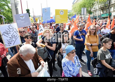 Vienna, Austria. 19th May 2019. Europe-wide demonstration for the EU elections. The demonstration in Vienna starts on 19th May 2019 at the Christan Broda square. The demonstration was against nationalist parties and authoritarian politics in the European Union. Credit: Franz Perc/Alamy Live News Stock Photo
