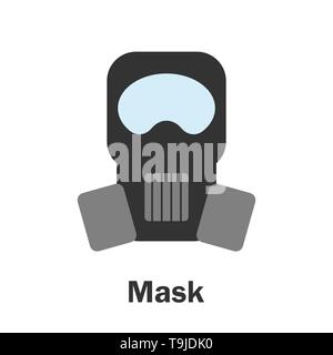 Mask in cartoon style, marine card for kid, preschool activity for children, vector illustration Stock Vector