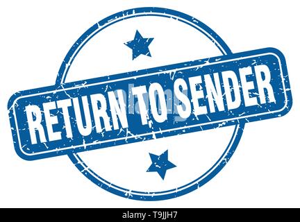 return to sender round grunge isolated stamp Stock Vector