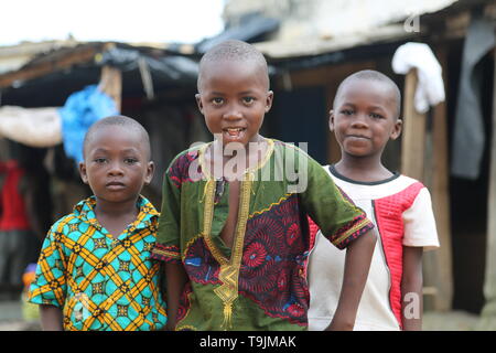 Refugees from differents countries in West Africa Stock Photo