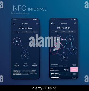 Mobile phone application for analytics. stock vector Stock Vector