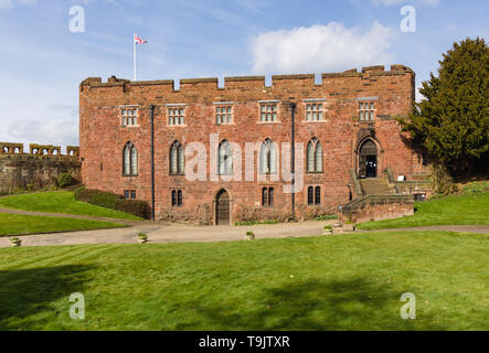 Shrewsbury castle built by King Edward the first circa 1300 over an earlier Norman keep it now houses the Shropshire Regimental Museum Stock Photo