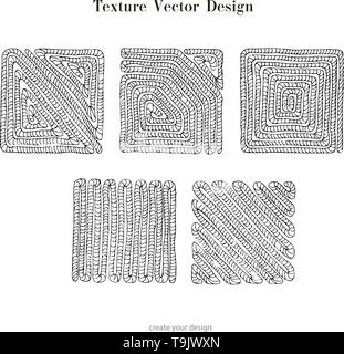 set of vector blank frames in the shape of a heart, star, round, square, oval, rectangle. Vector brush style nautical rope Stock Vector