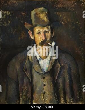 Man with a Pipe. Museum: Courtauld Institute of Art, London. Author: PAUL CEZANNE. Stock Photo