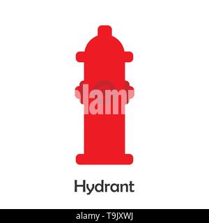 Hydrant in cartoon style, marine card for kid, preschool activity for children, vector illustration Stock Vector