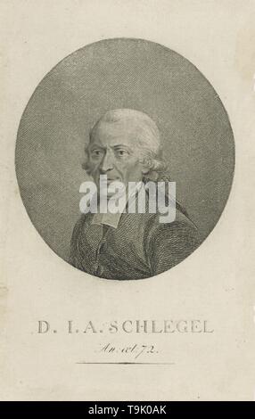 Johann Adolf Schlegel (1721-1793). Museum: PRIVATE COLLECTION. Author: ANONYMOUS. Stock Photo