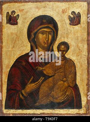 The Virgin Hodegetria. Museum: Sinebrychoffin Taidemuseo, Helsinki. Author: Byzantine icon. Stock Photo