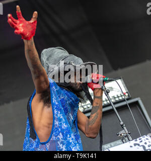 May 17, 2019 - Columbus, Ohio, U.S - THEOGM of Ho99o9 during the Sonic Temple Music Festival at the MAPFRE Stadium in Columbus, Ohio (Credit Image: © Daniel DeSlover/ZUMA Wire) Stock Photo