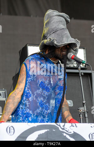 May 17, 2019 - Columbus, Ohio, U.S - THEOGM of Ho99o9 during the Sonic Temple Music Festival at the MAPFRE Stadium in Columbus, Ohio (Credit Image: © Daniel DeSlover/ZUMA Wire) Stock Photo
