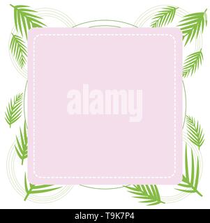 Dashed Stipple Line Blank Square Colored Cutout Frame Bright Background Design business concept Empty copy space modern abstract background Stock Vector