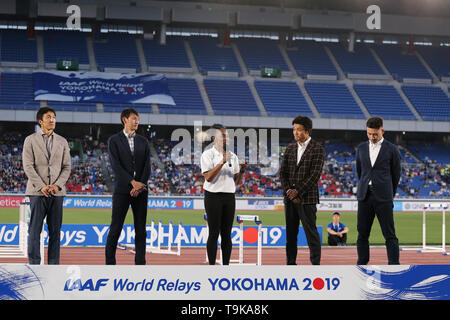 YOKOHAMA, JAPAN - MAY 10: the opening ceremony with Gail Devers during Day 1 of the 2019 IAAF World Relay Championships at the Nissan Stadium on Saturday May 11, 2019 in Yokohama, Japan. (Photo by Roger Sedres for the IAAF) Stock Photo