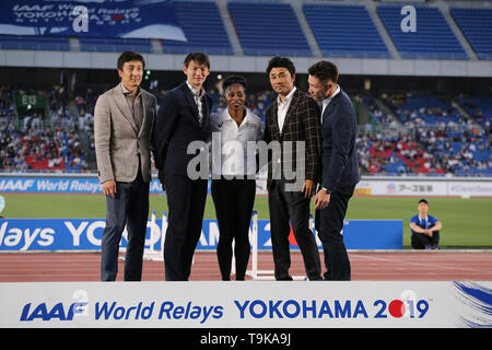 YOKOHAMA, JAPAN - MAY 10: the opening ceremony with Gail Devers during Day 1 of the 2019 IAAF World Relay Championships at the Nissan Stadium on Saturday May 11, 2019 in Yokohama, Japan. (Photo by Roger Sedres for the IAAF) Stock Photo