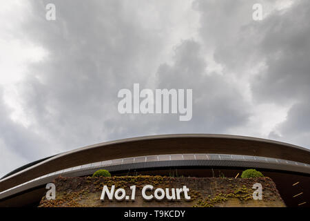 General view No.1 Court at The All England Lawn Tennis Club, London. Stock Photo