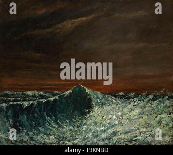 The Wave. Museum: PRIVATE COLLECTION. Author: GUSTAVE COURBET. Stock Photo