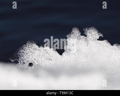 Close up of natural ice formations along the Ottawa River, Canada Stock Photo