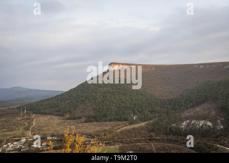Bakhchysarai, Republic of Crimea - April 1, 2019: Kachi-Kalon (Kachi-Kalyon) Crimean medieval cave monastery Stock Photo