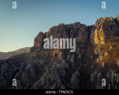 Bakhchysarai, Republic of Crimea - April 1, 2019: Kachi-Kalon (Kachi-Kalyon) Crimean medieval cave monastery Stock Photo