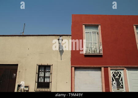 Traditional Mexican architecture in the municipalities of Mexico. Stock Photo