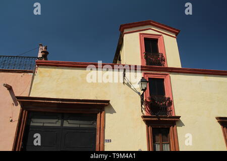 Traditional Mexican architecture in the municipalities of Mexico. Stock Photo