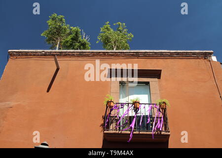 Traditional Mexican architecture in the municipalities of Mexico. Stock Photo