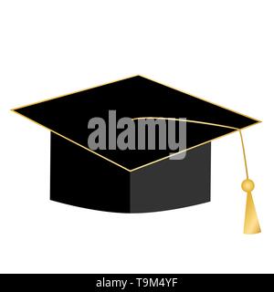 Graduation hat icon. Vector illustration. Education concept Stock Vector