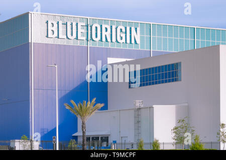 Cape Canaveral, Florida - May 12, 2019: Blue Origin launch vehicle