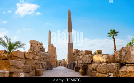 Obelisks in Karnak temple Stock Photo