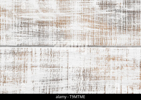 Old white painted wooden planks background. Horizontal Stock Photo