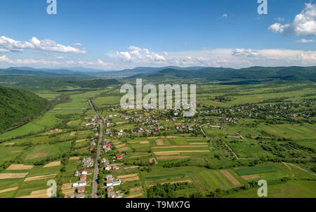 A village in the mountains. Stock Photo