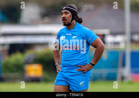 Cardiff Blue Dragons v All Golds at Rumney RFC in the RFL Southern Conference on the 18th May 2019. Stock Photo