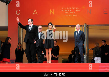 May 18th, 2019 - Cannes  Quentin Tarantino and his wife Daniella Pick during the 72nd Cannes Film Festival 2019. Stock Photo